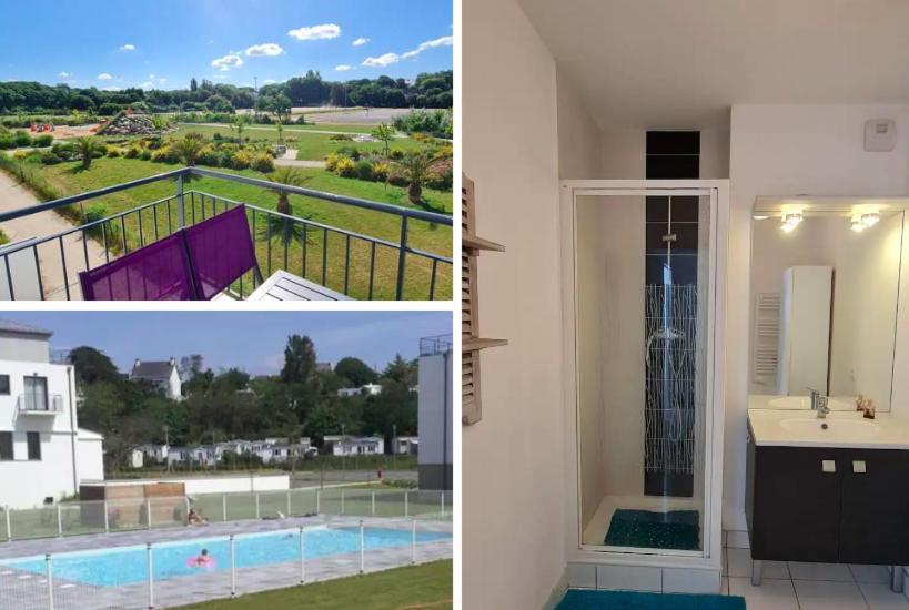 Appartement Devant La Plage Avec Piscine Конкарно Екстер'єр фото